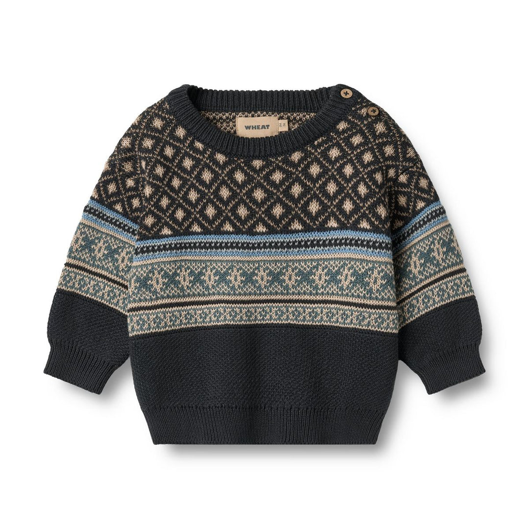 Jaquard Pullover Julius Navy