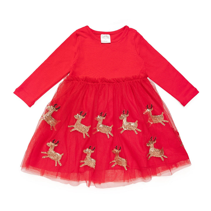 Reindeer Sequin Christmas Tutu Dress