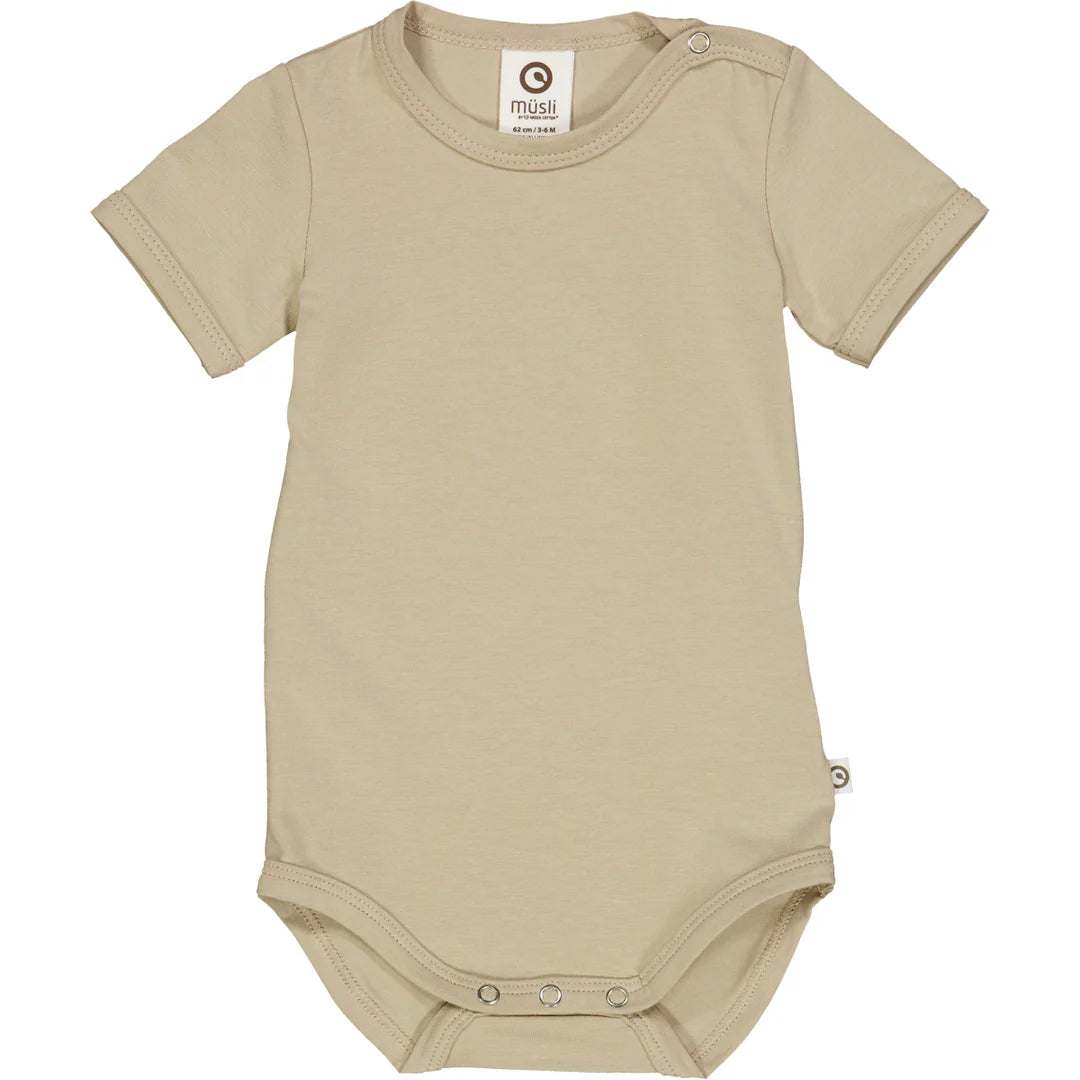Cozy Me S/S Bodysuit - Cashmere