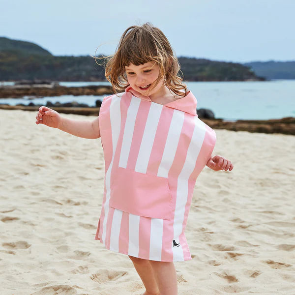 Kids Towel Poncho- Malibu Pink