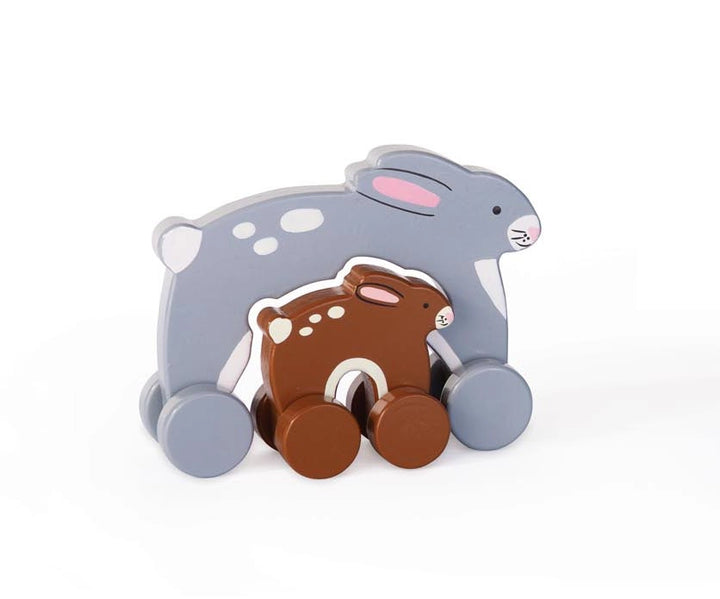 Bunny Big and Little Wooden Roller