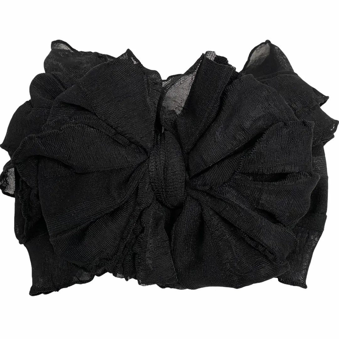 Black Ruffled Headband