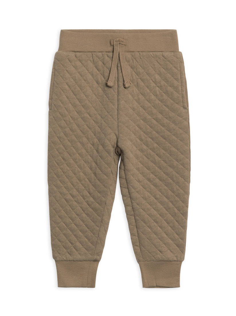Quilted Jacquard Jogger - Taupe