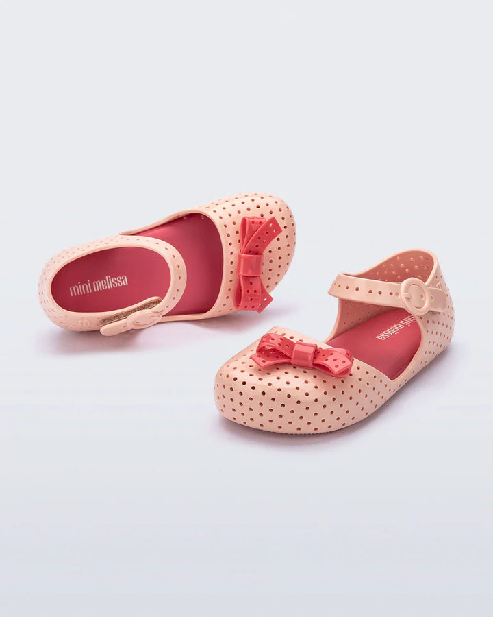 Mini Melissa Furadinha Pop Beige/Red