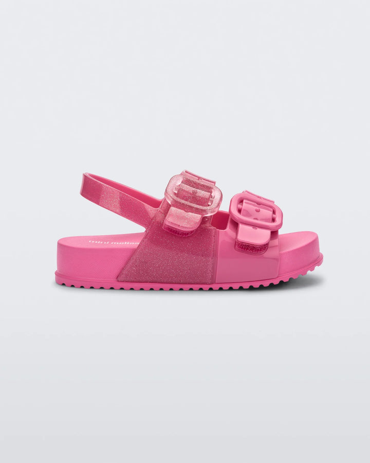 Mini Melissa Cozy Sandal Pink Glitter