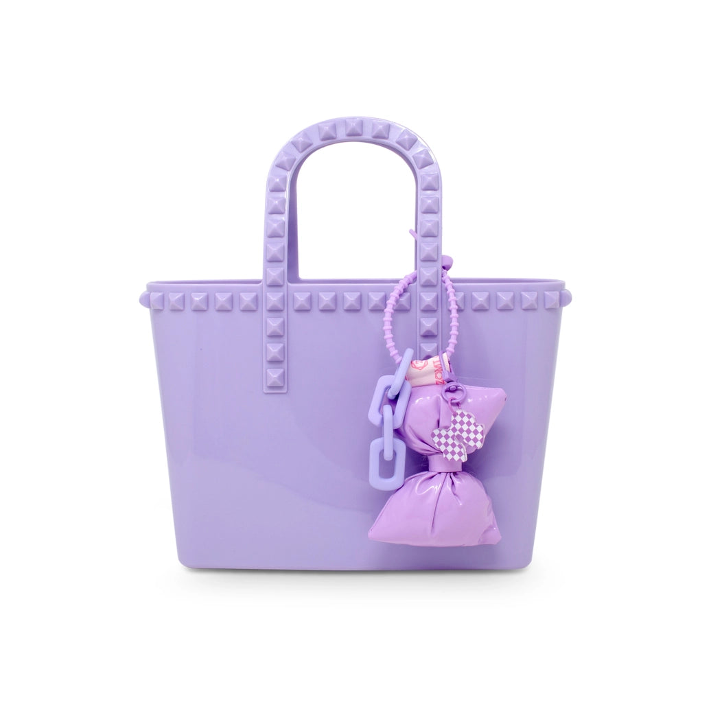 Tiny Jelly Tote Bow - Lavender