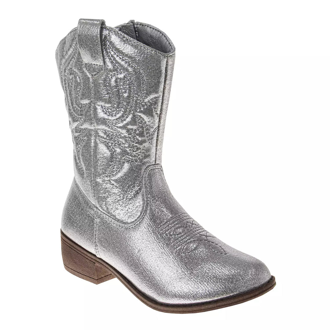 Silver Metallic Cowgirl Boot