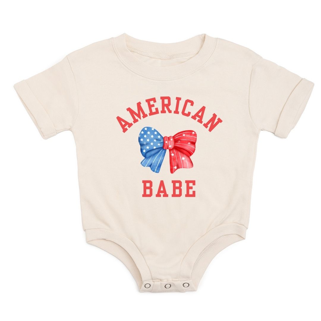American Babe Patch S/S Romper