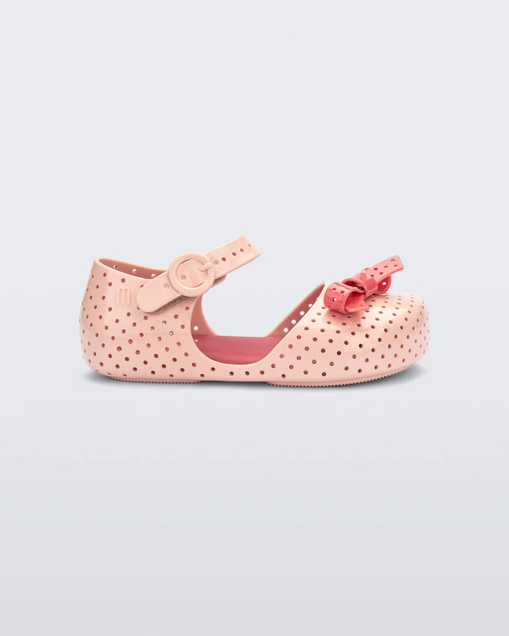 Mini Melissa Furadinha Pop Beige/Red