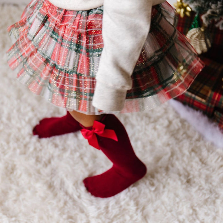Christmas Plaid Tiered Tutu Skirt