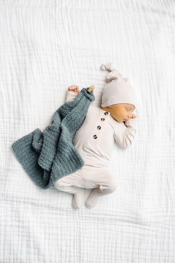 Chenille Blanket Mini/Lovey - Ocean Blue