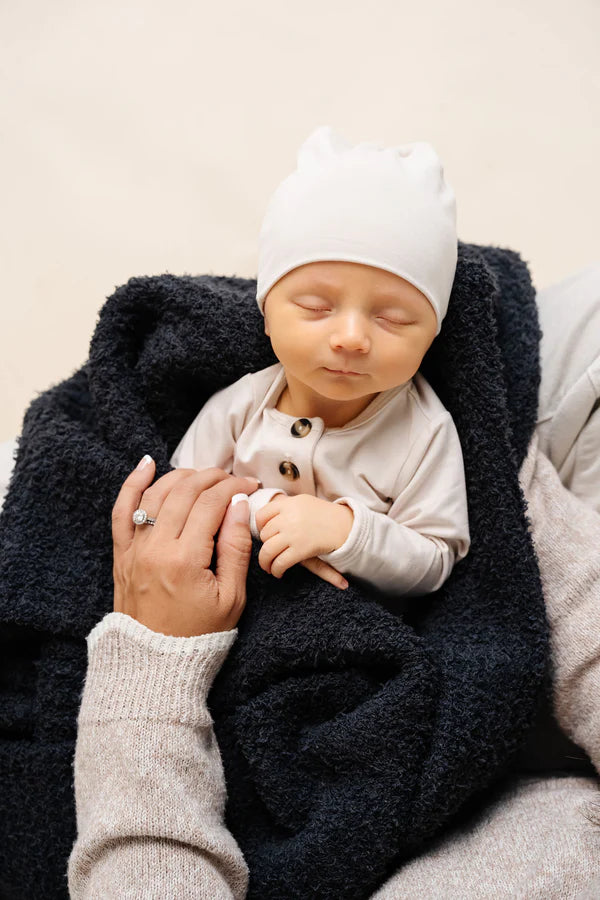 Chenille Blanket Mini/Lovey - Charcoal