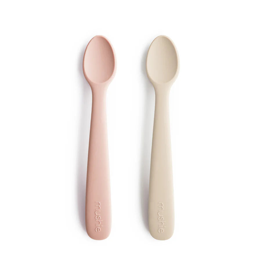 Silicone Feeding Spoons- Blush/Shifting Sand