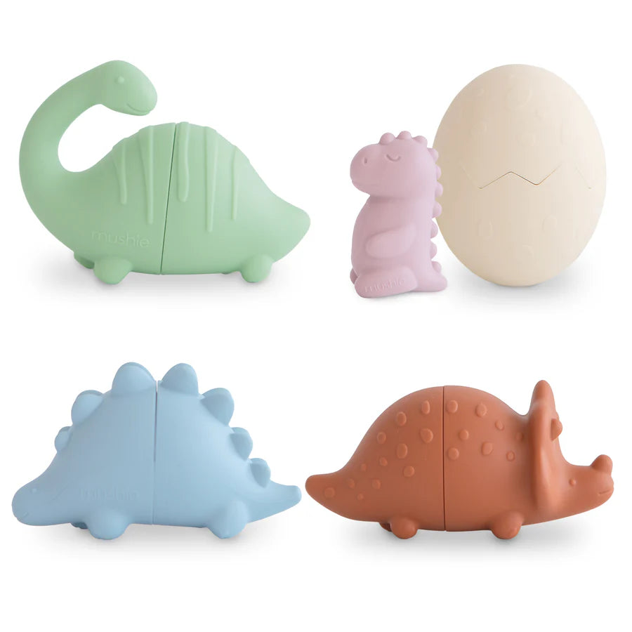 Dino Mold Free Bath Play Set- 4 Pack