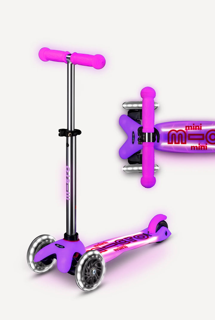 Micro Mini Glow Plus LED Scooter - Frosty Pink