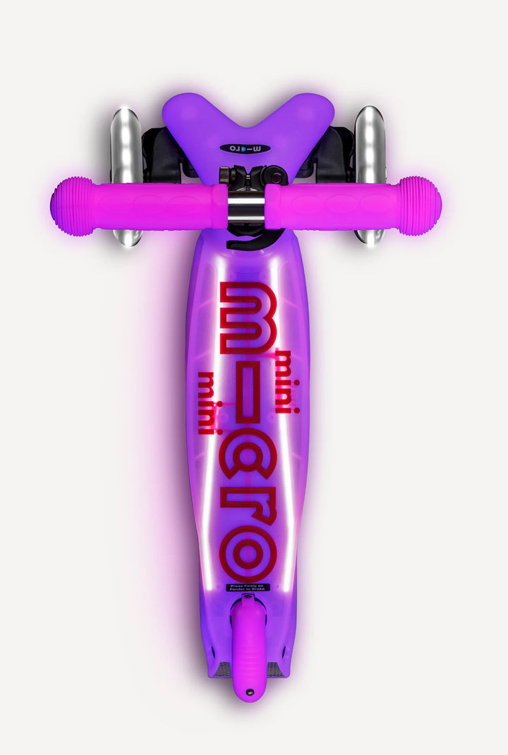 Micro Mini Glow Plus LED Scooter - Frosty Pink