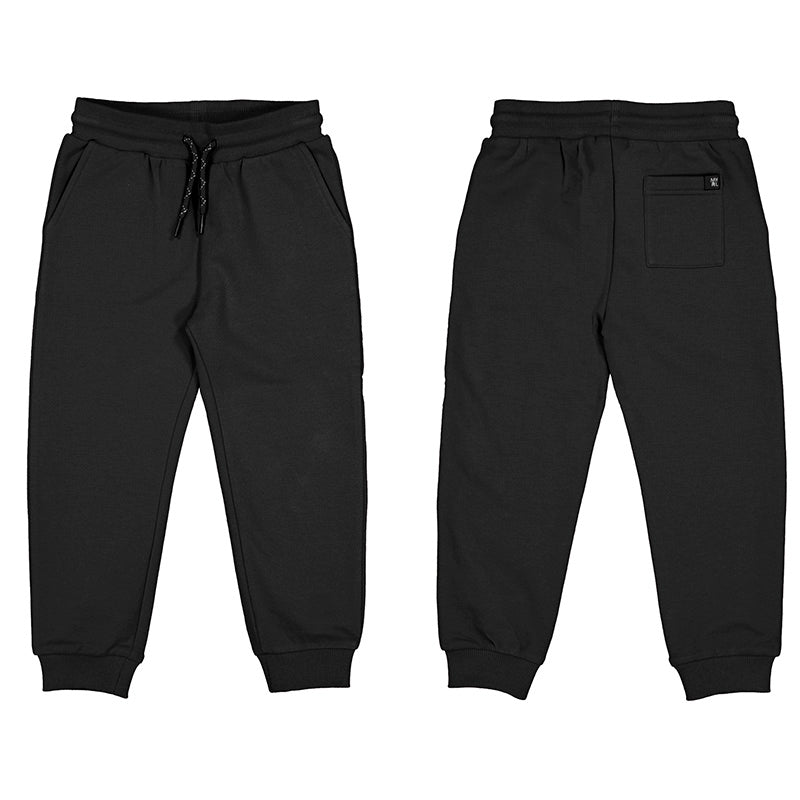 Basic Cuffed Fleece Trousers 725 Black