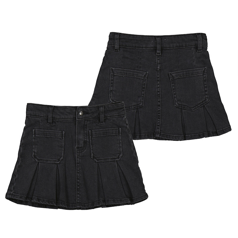 Denim Skirt 4901 Grey Black