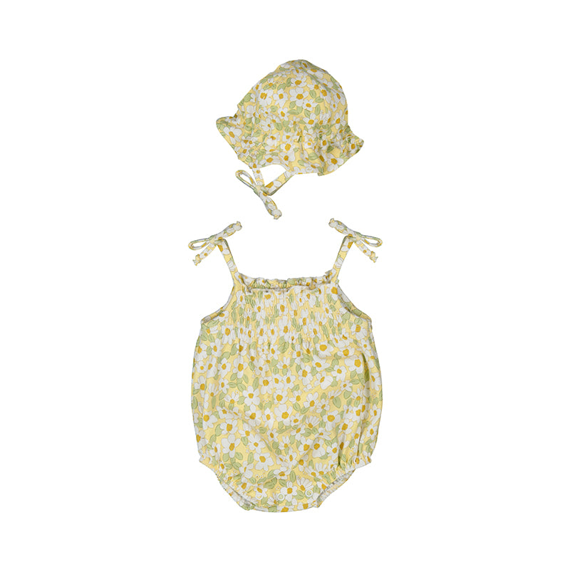Floral Dungaree w/ Hat 1667 Sunny