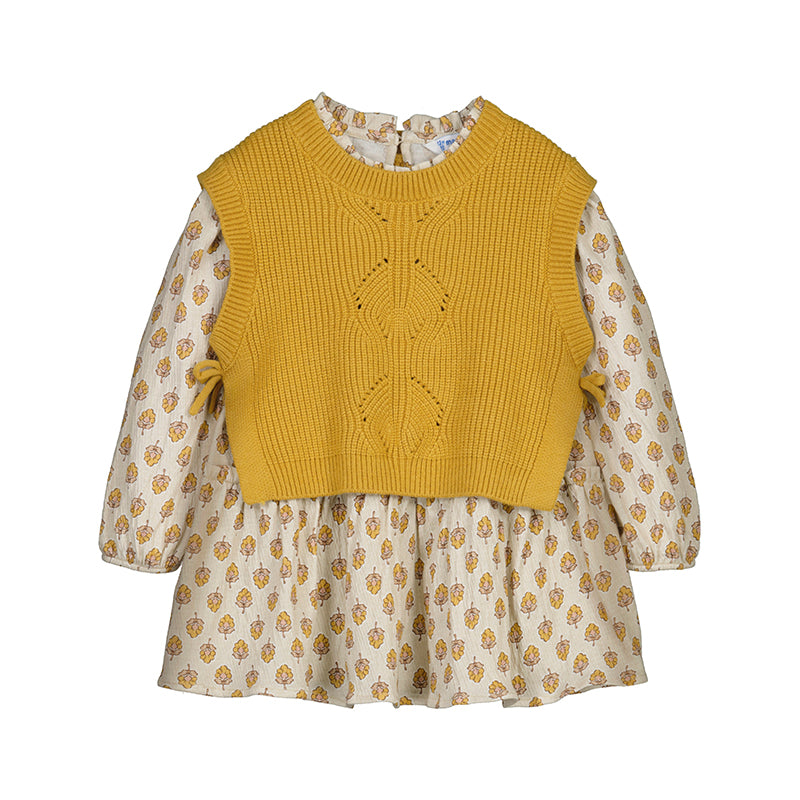 Knitted Vest Dress 2913 Honey