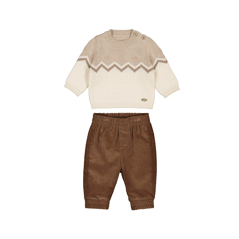 Trousers with Sweater Set 2580 Brown