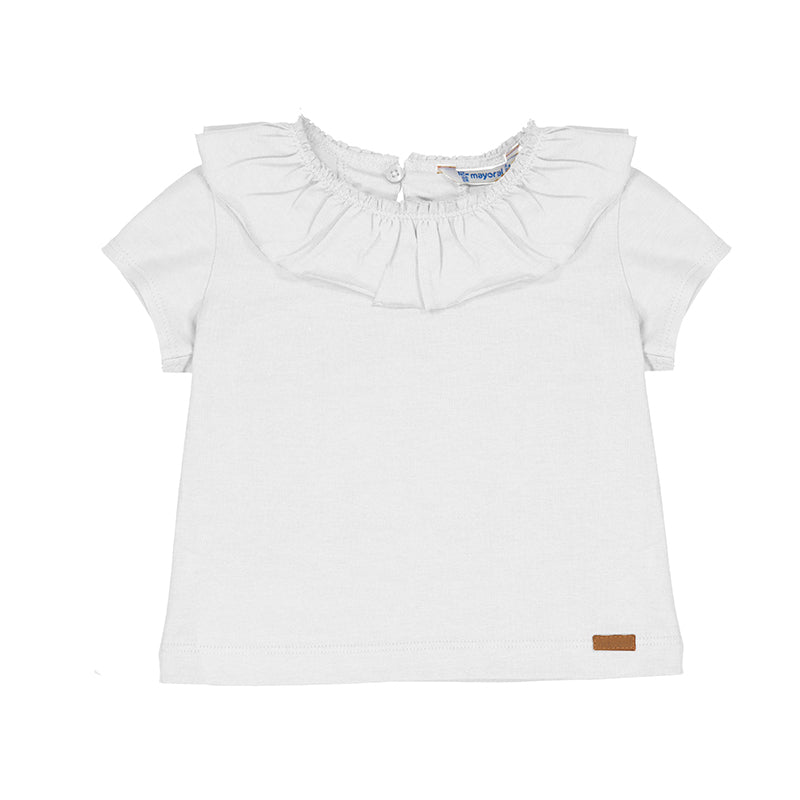 S/S Ruffled Shirt 1045 Natural