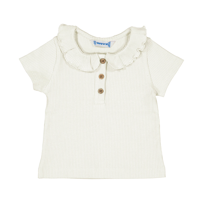 S/S Ribbed Polo 1104 Natural