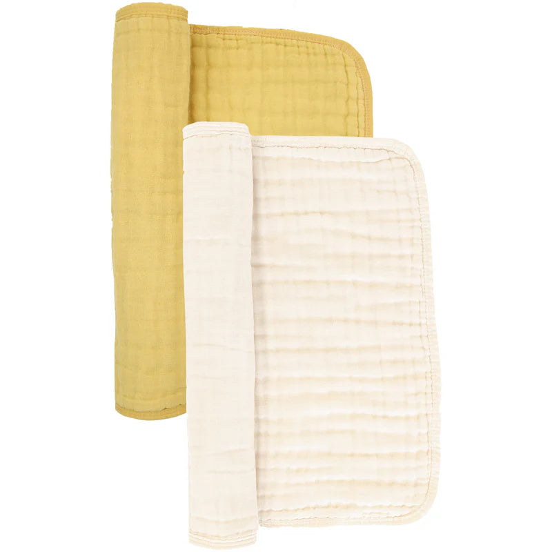 Cloud Muslin™ Burp Cloth 2 Pack - Honey and Cream