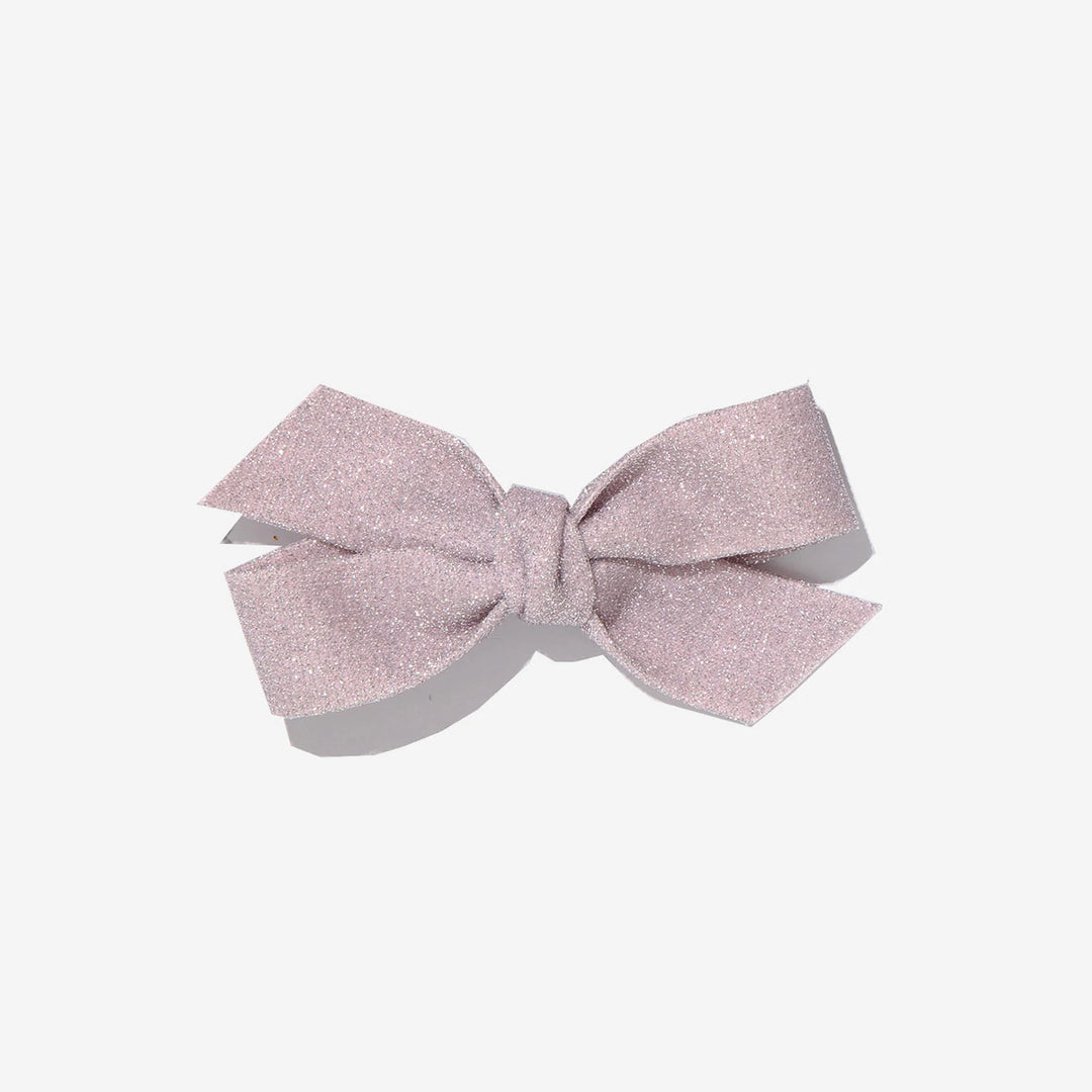 Glitter Bow Clip - Pink