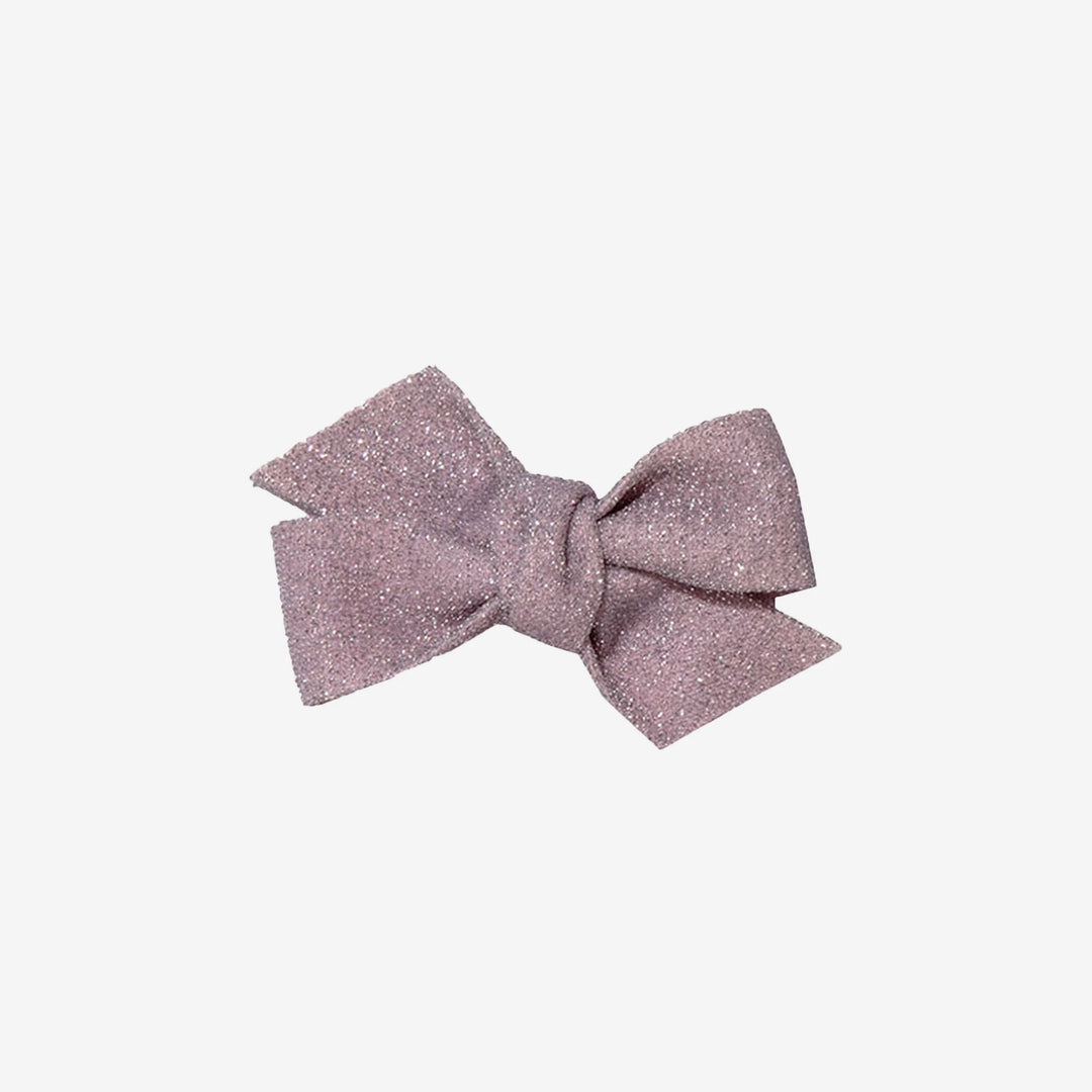 Glitter Twist Bow Clip - Pink