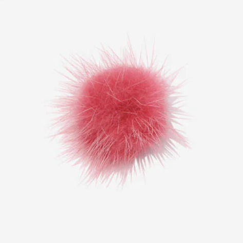 Mink Ball Hairclip - Dark Pink