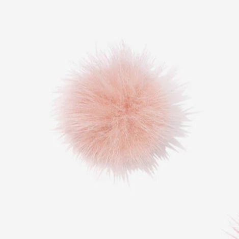 Mink Ball Hairclip - Light Pink
