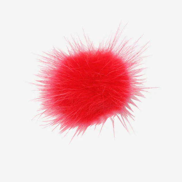 Mink Ball Hairclip - Hot Pink