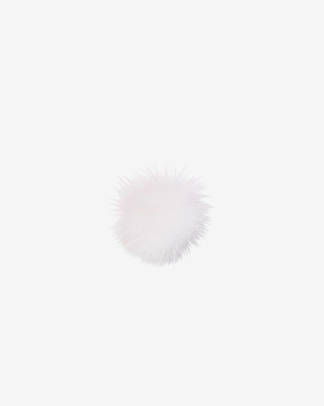 Mink Ball Hairclip - White