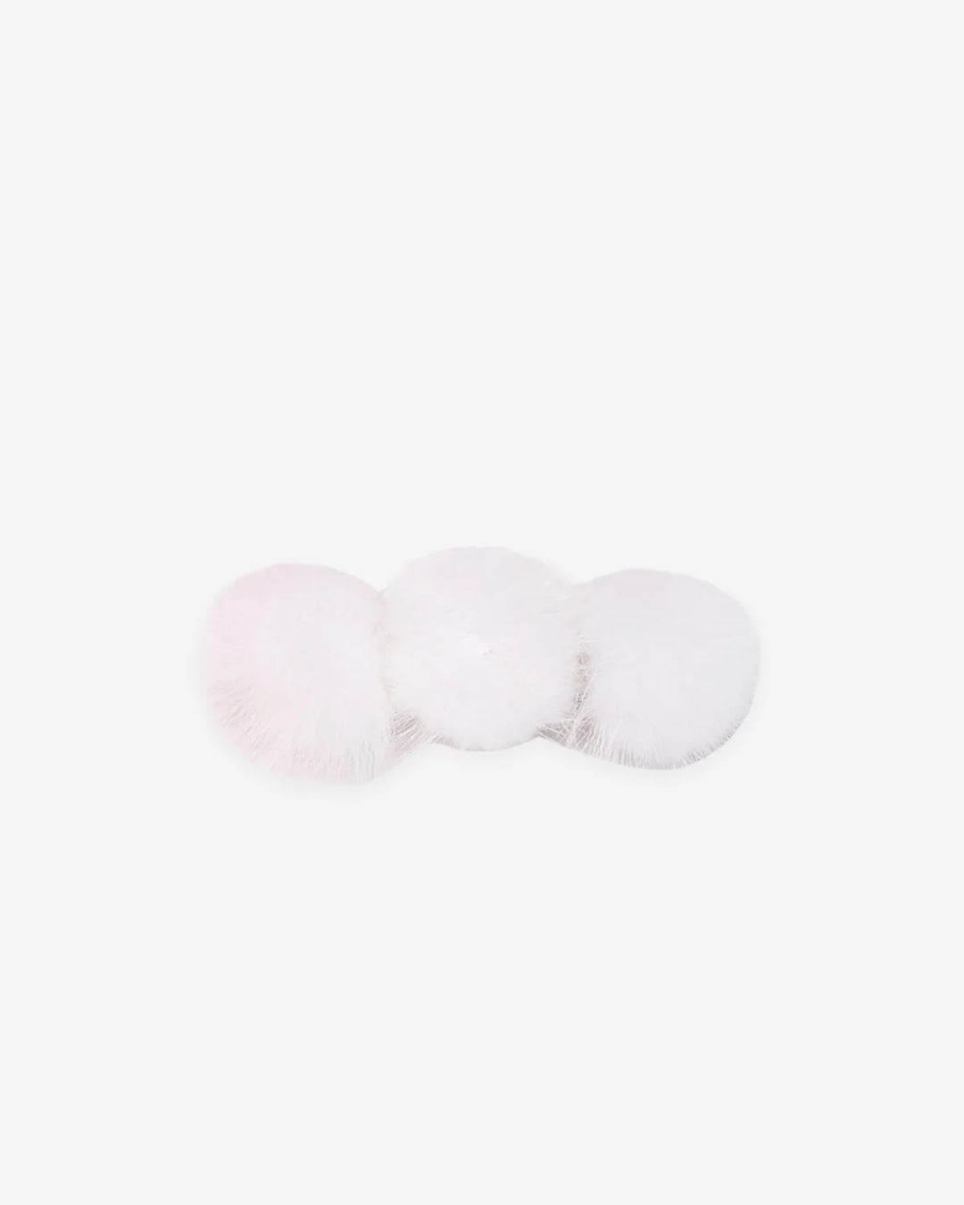 Mink 3 Ball Hairclip - White