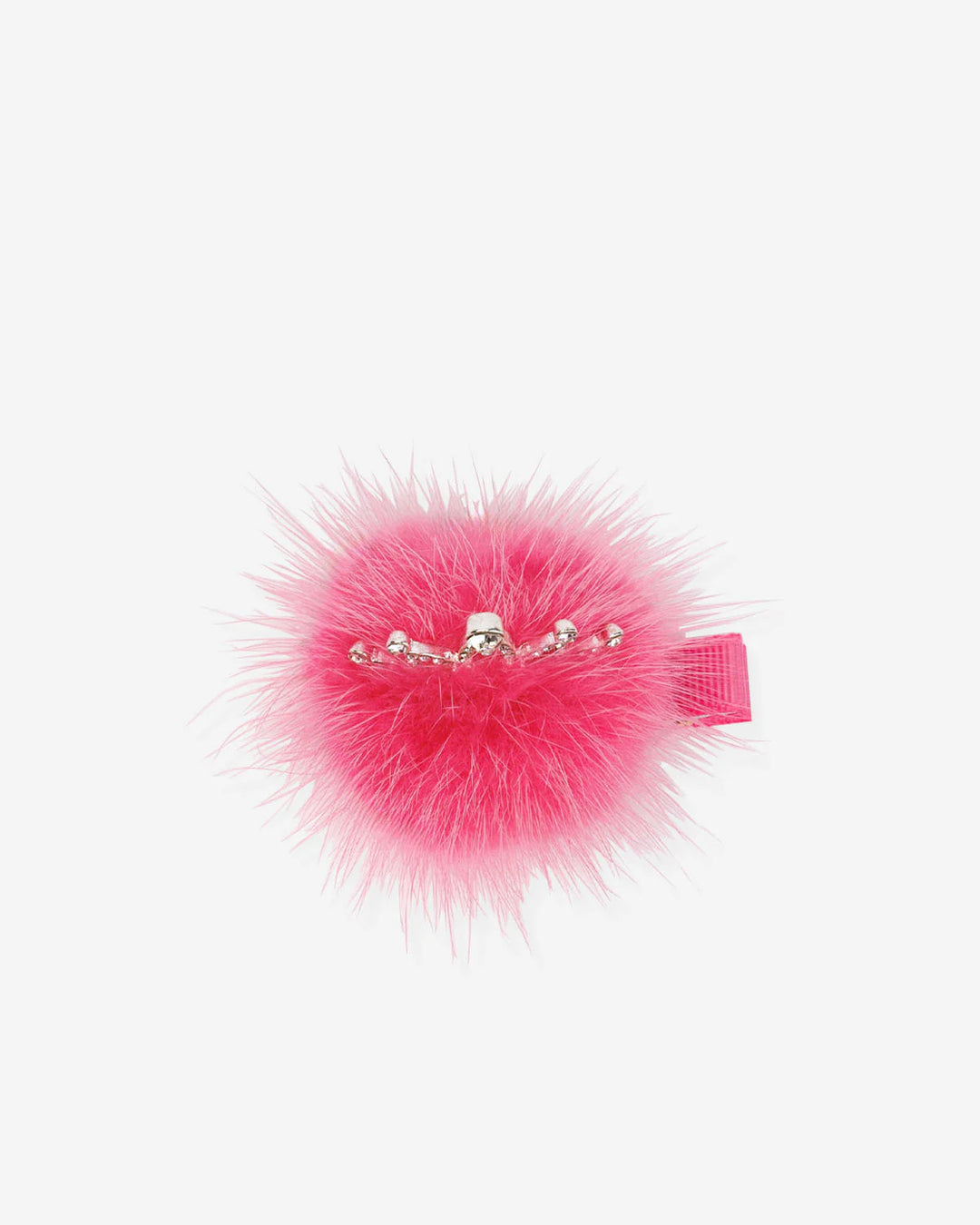 Mink Crown Hairclip - Dark Pink
