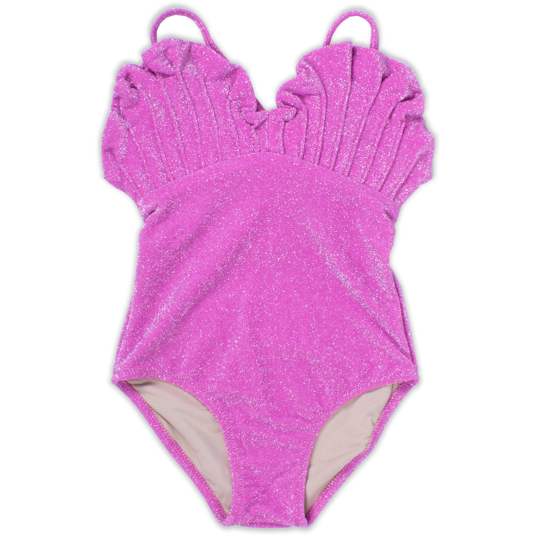Pink Shimmer Mermaid Shell Swimsuit