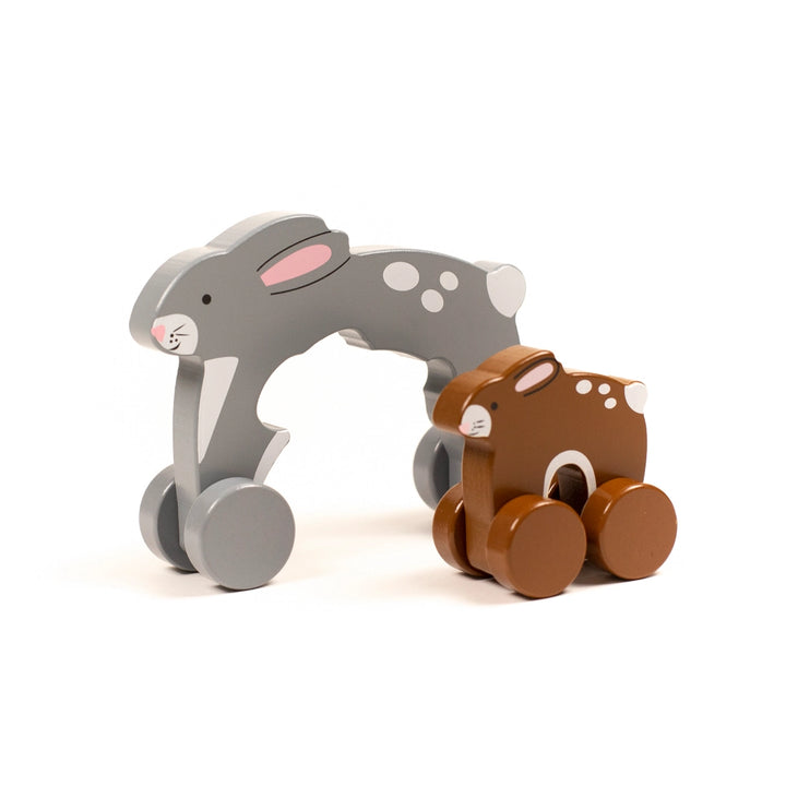 Bunny Big and Little Wooden Roller