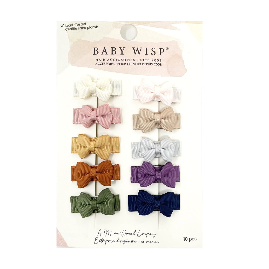 Tiny Tuxedo Bows Snap Clips - Socal Bloom