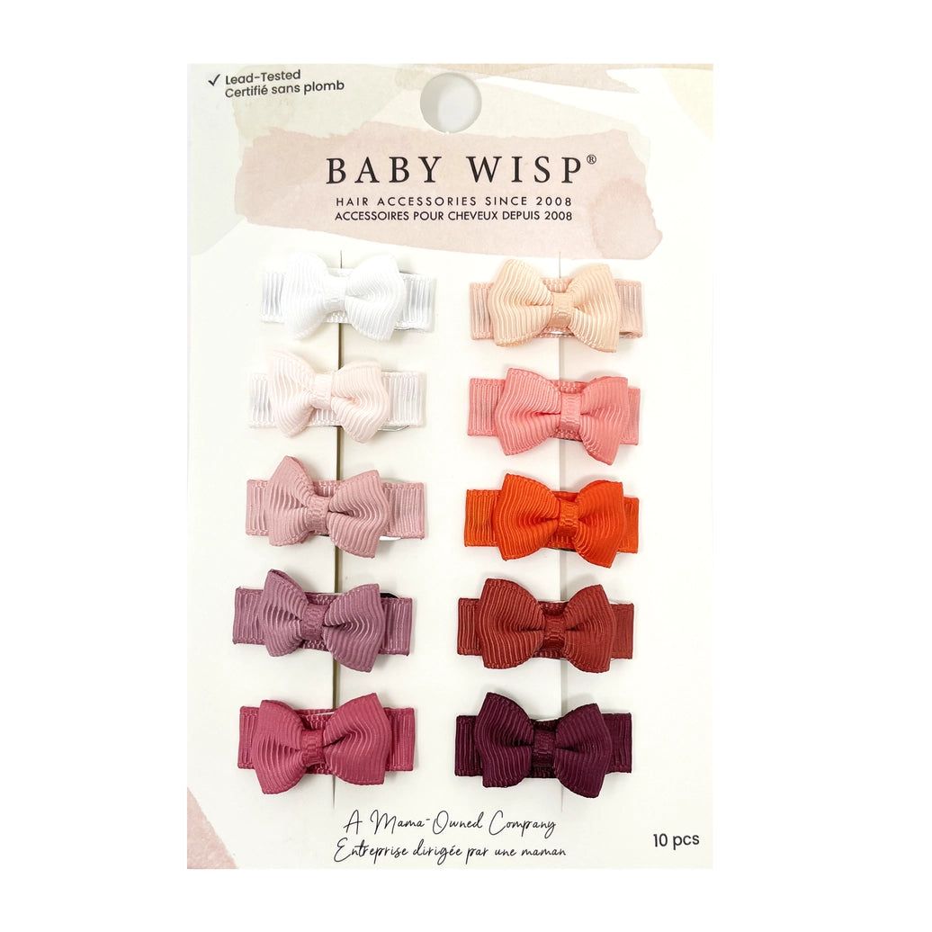 Mini Bows Snap Clips - Coral Kingdom