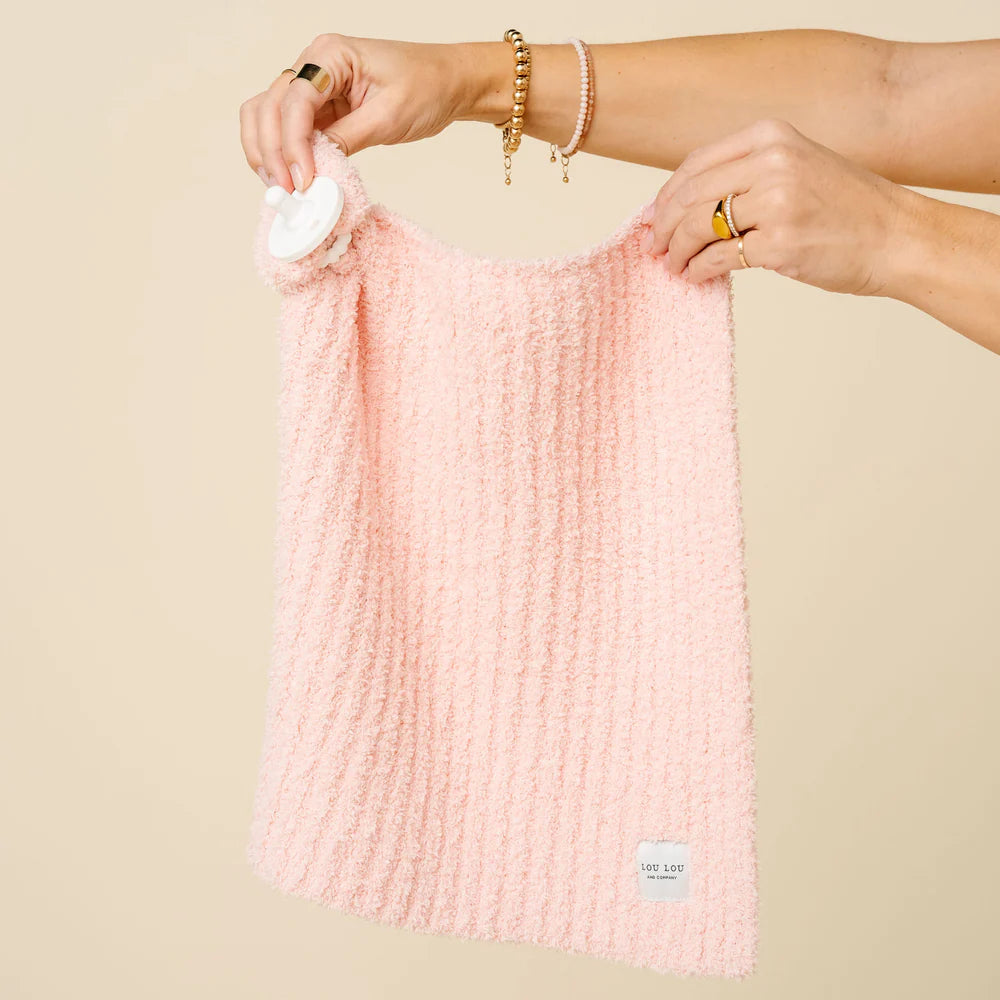 Chenille Blanket Mini/Lovey - Blush Pink
