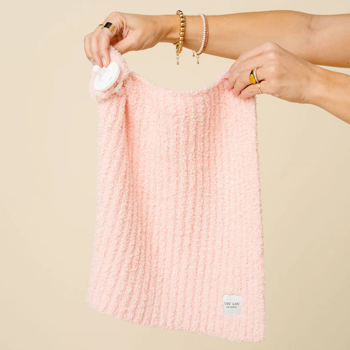 Chenille Blanket Mini/Lovey - Blush Pink
