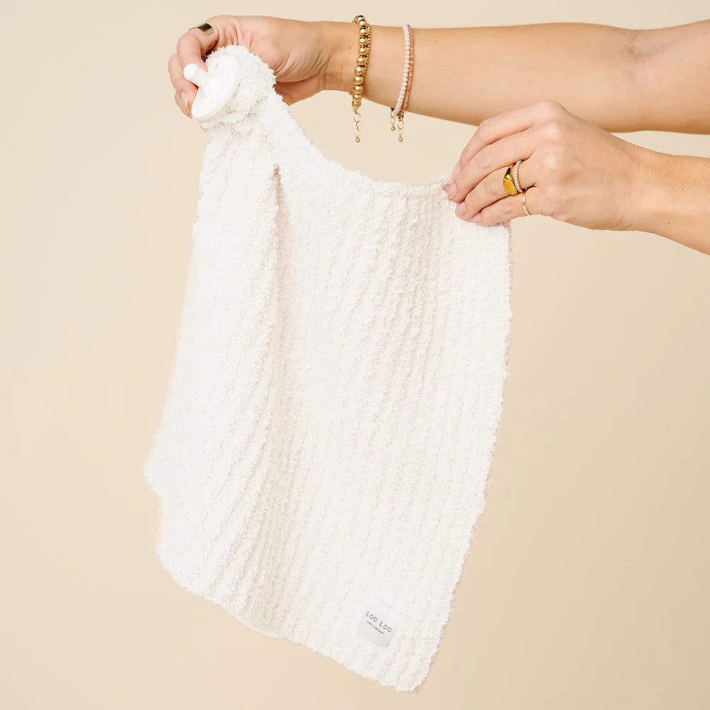 Chenille Blanket Mini/Lovey - White