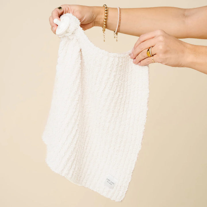 Chenille Blanket Mini/Lovey - White