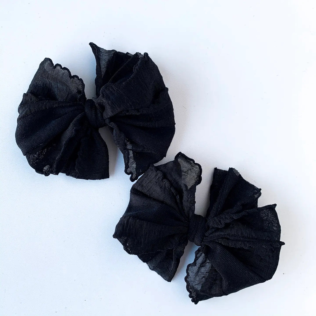 Ruffle Clip Set- Black