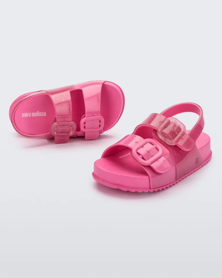 Mini Melissa Cozy Sandal Pink Glitter