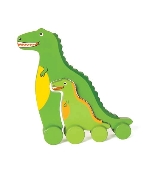 T-Rex Big and Little Wooden Roller