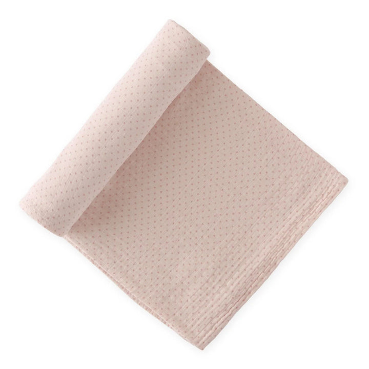 Pin Dot Swaddle - Peony