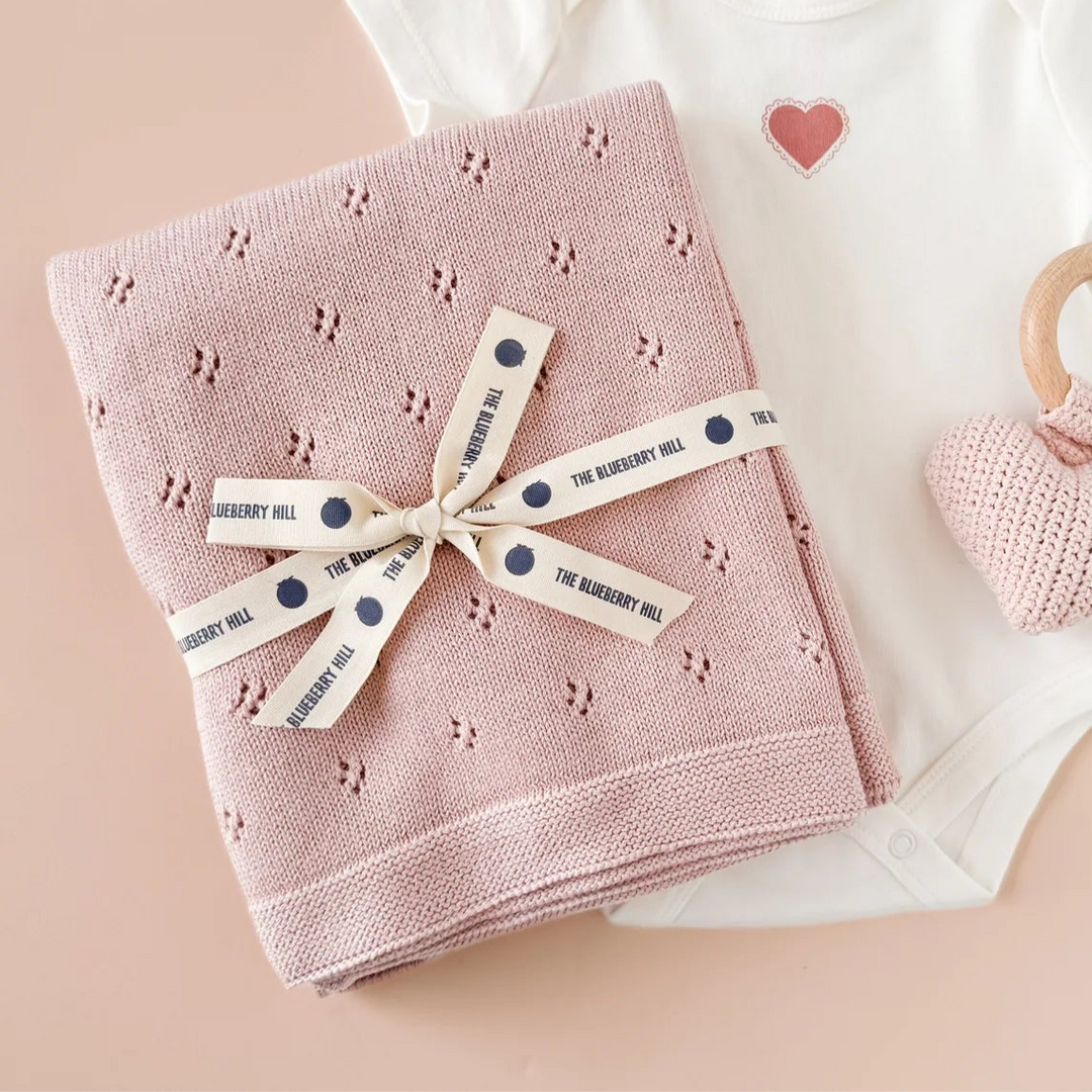 Heirloom Pique Blanket Blush