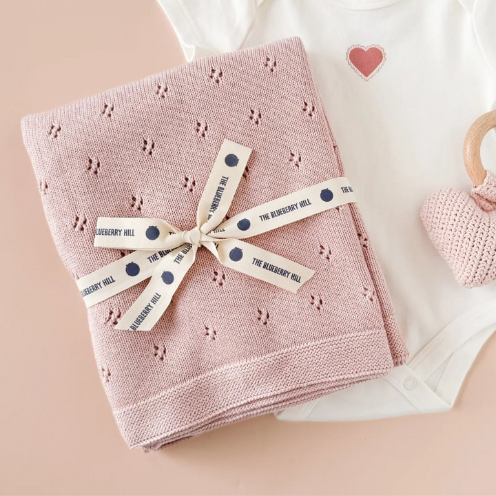 Heirloom Pique Blanket Blush